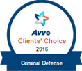 Avvo | Clients' Choice Award 2016 | Criminal Defense